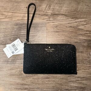 Kate Spade Black Sparkle Wristlet